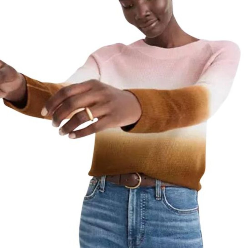 Madewell Dip-Dye Cashmere Shrunken Sweatshirt
